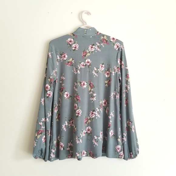 NEW Les Amis Floral Polyester Blouse (S-M) - Picture 4 of 5